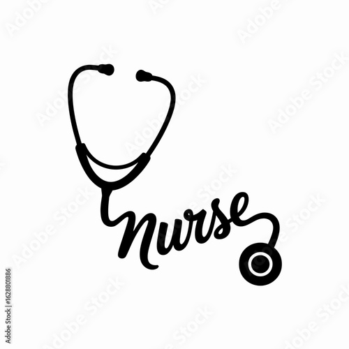 Nurse Stethoscope Graphic Design Illustration