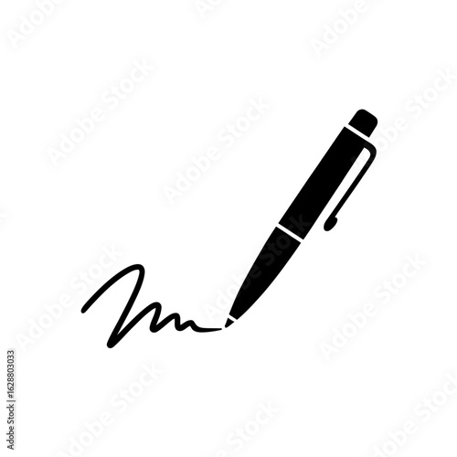 Writing Pen and Signature Icon Design