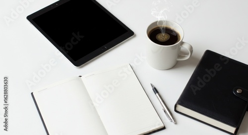 Workstation with coffee
