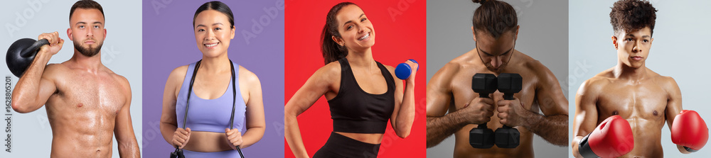 A group of athletes represents various sports and fitness activities, emphasizing diversity in strength training. Each individual displays enthusiasm and commitment to a healthy lifestyle. A group of athletes represents various sports and fitness activities, emphasizing diversity in strength training. Each individual displays enthusiasm and commitment to a healthy lifestyle.
