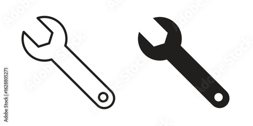 Wrench icon vector Art Illustrations set.