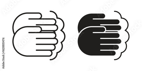 Wash your hands icon vector Art Illustrations set.