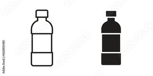 Water bottle icon vector Art Illustrations set.