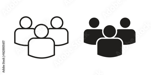 Users icon vector Art Illustrations set.