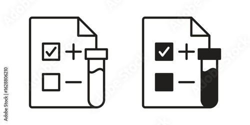 Test icon vector Art Illustrations set.