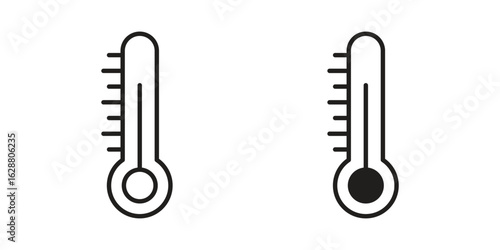 Temperature icon vector Art Illustrations set.