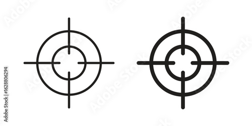 Target icon vector Art Illustrations set.