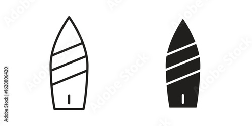 Surfing icon vector Art Illustrations set.