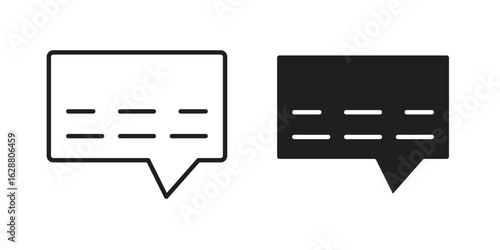Subtitles icon vector Art Illustrations set.