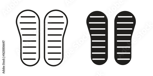 Soles icon vector Art Illustrations set.
