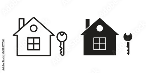 Selling or rent home icon vector Art Illustrations set.