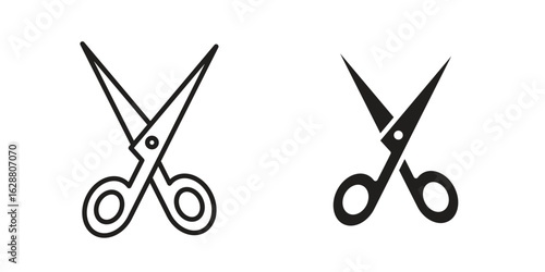 Scissors icon vector Art Illustrations set.