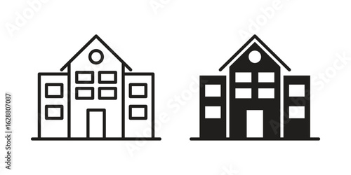 school icon vector Art Illustrations set.
