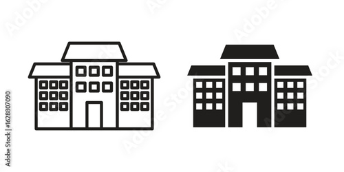 school icon vector Art Illustrations set.