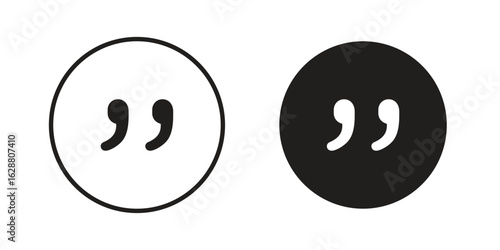 Quote right icon vector Art Illustrations set.