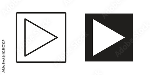 Play icon vector Art Illustrations set.