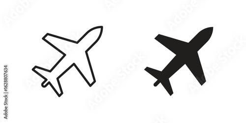 Plane icon vector Art Illustrations set.