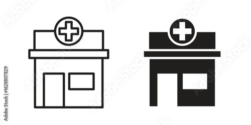 Pharmacy icon vector Art Illustrations set.