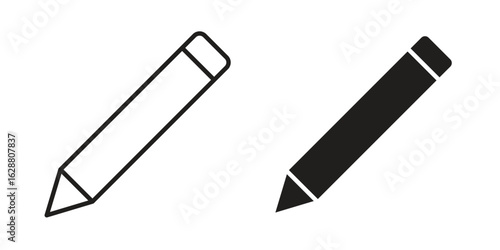Pencil icon vector Art Illustrations set.