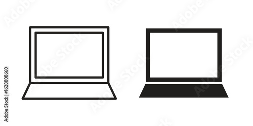 Laptop icon vector Art Illustrations set.