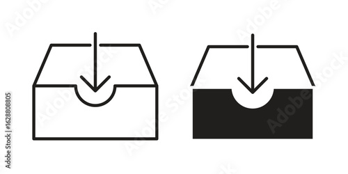 Inbox icon vector Art Illustrations set.