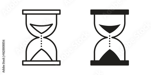 Hourglass icon vector Art Illustrations set.
