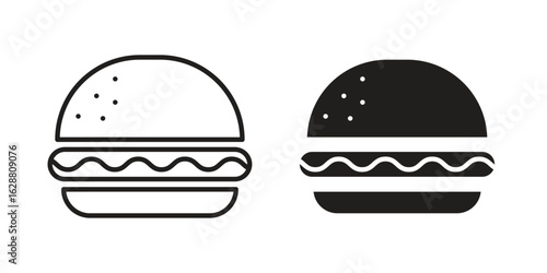 Hamburger icon vector Art Illustrations set.