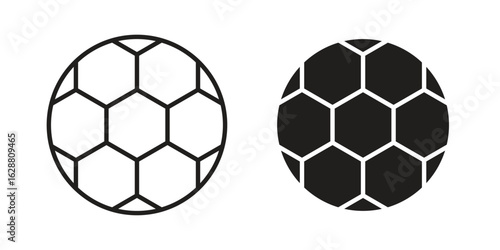 Football icon vector Art Illustrations set.