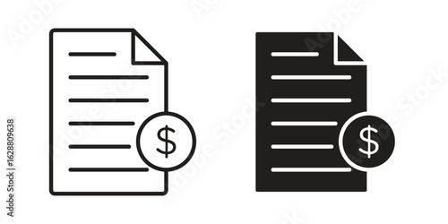 File invoice icon vector Art Illustrations set.