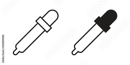 Eye dropper icon vector Art Illustrations set.