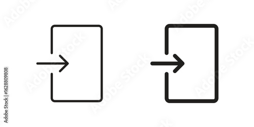 Enter icon vector Art Illustrations set.