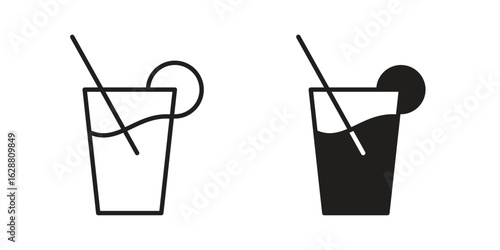 Drink icon vector Art Illustrations set.