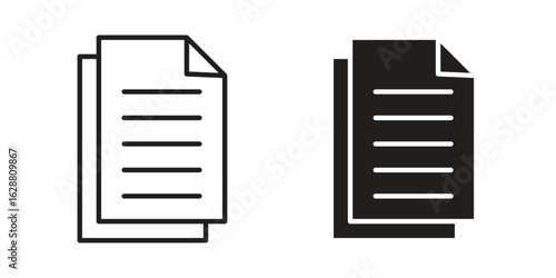 Duplicate icon vector Art Illustrations set.