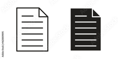 Document icon vector Art Illustrations set.