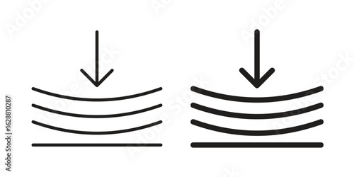 Compress icon vector Art Illustrations set.