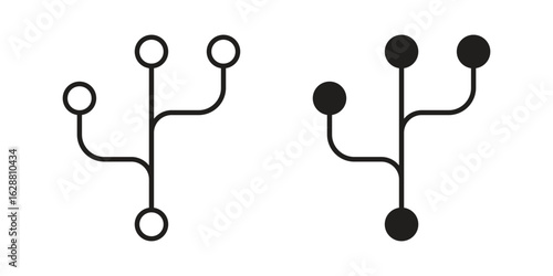 Code branch icon vector Art Illustrations set.