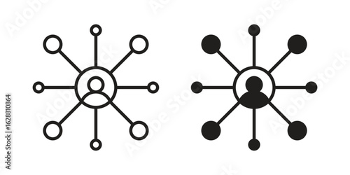 Chart network icon vector Art Illustrations set.