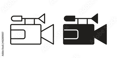 Camcorder icon vector Art Illustrations set.