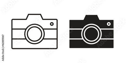 Camera icon vector Art Illustrations set.