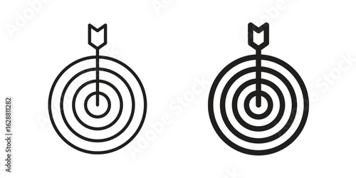 Bullseye icon vector Art Illustrations set.