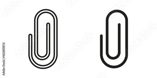 Attachment clip icon vector Art Illustrations set.