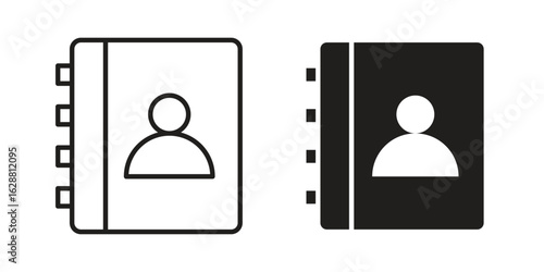 Address book icon vector Art Illustrations set.