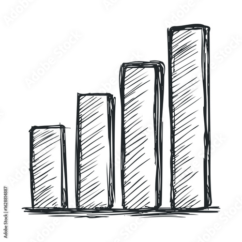 Growth chart representing business development and progress