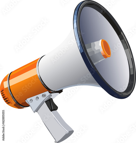megaphone on white background