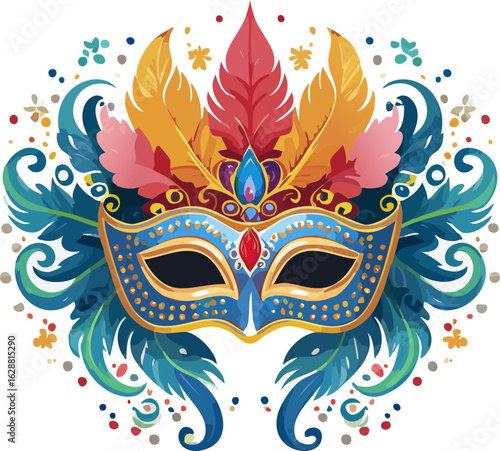 carnival mask isolated on white