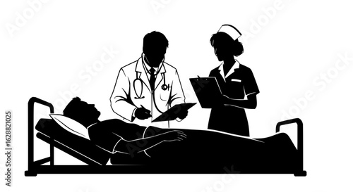 Medical team patient care doctor nurse hospital consultation treatment healthcare diagnosis checkup 