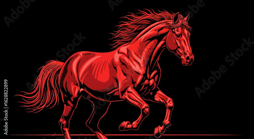 horse silhouette illustration vector