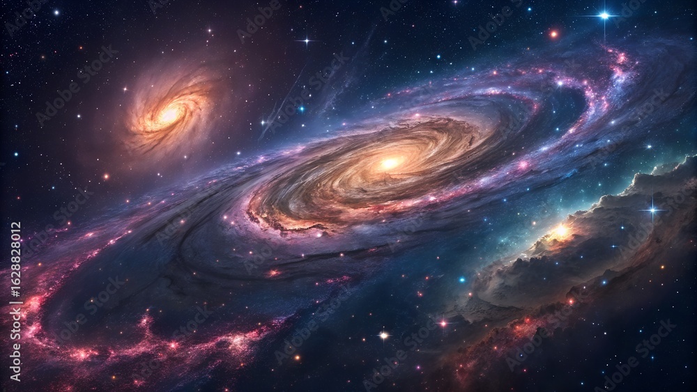 Obraz premium Fractal pattern resembling a spiral galaxy