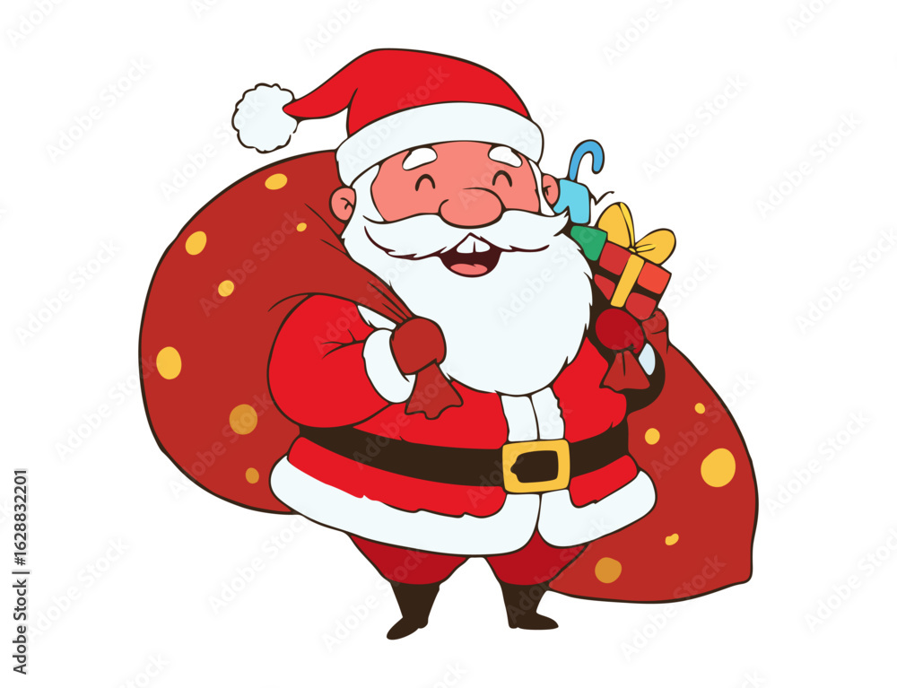 vector santa claus with a bag vector santa claus with a bag
