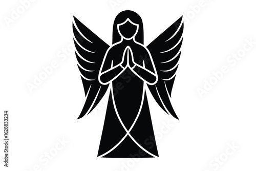 angel praying vector icon